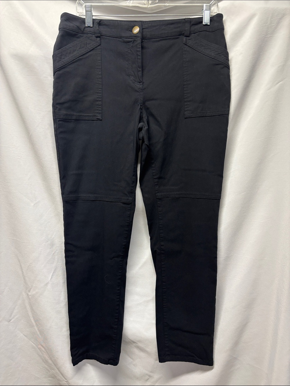Style & Co. Black Straight-Leg Utility Pants